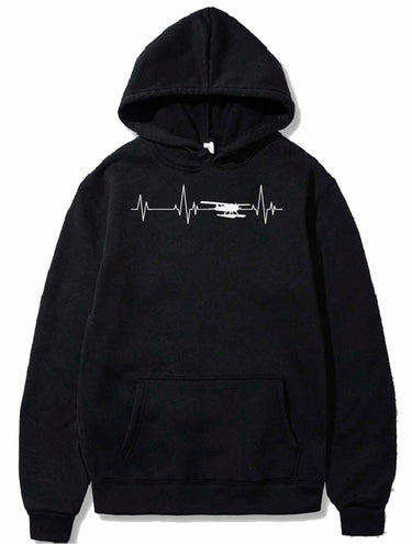 Heartbeat Airplane Amphibious Ekg Aviator Flying PULLOVER THE AV8R